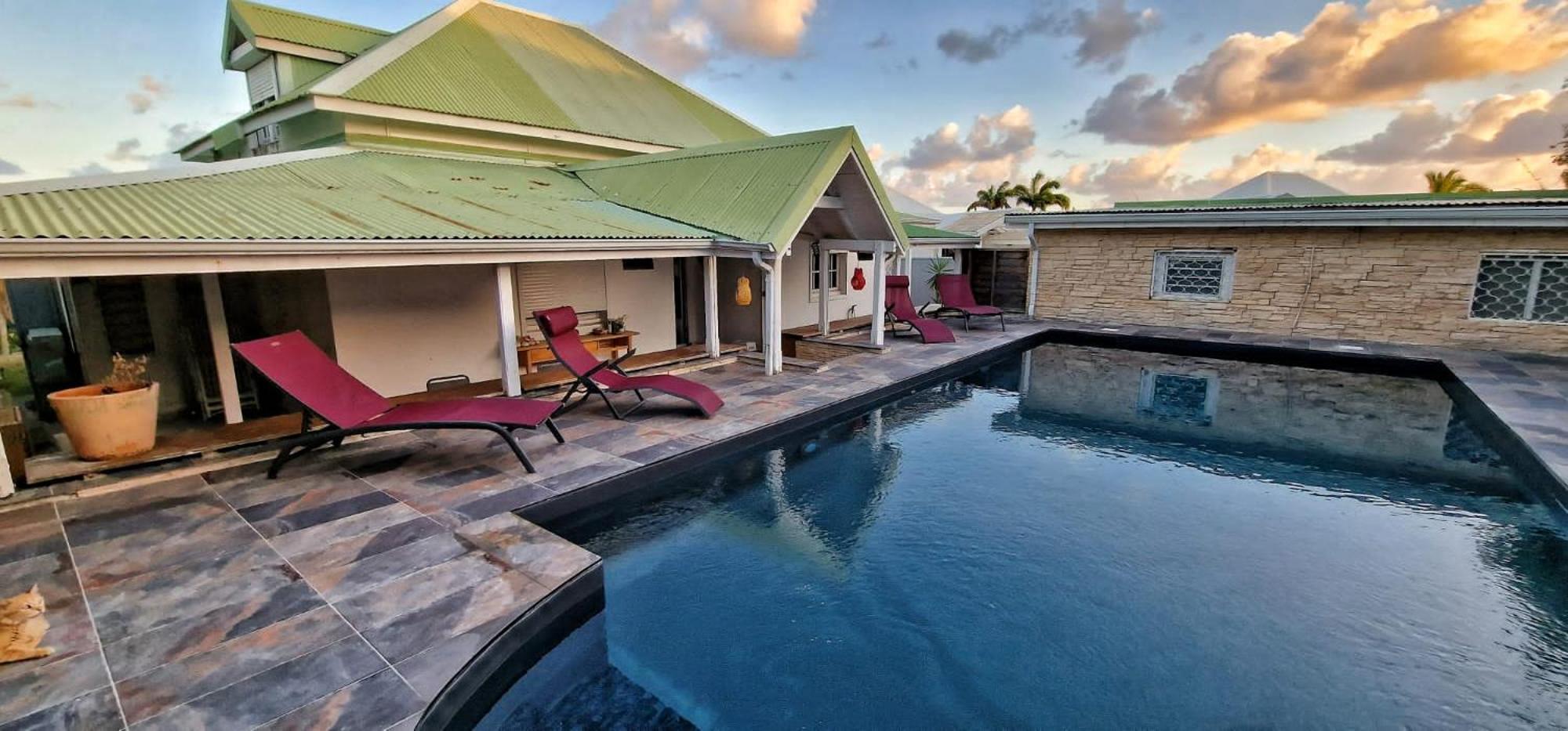 Villa 6-10 Pers, Vue Mer, Piscine Privee, Plage A Pieds Le Gosier  Eksteriør billede