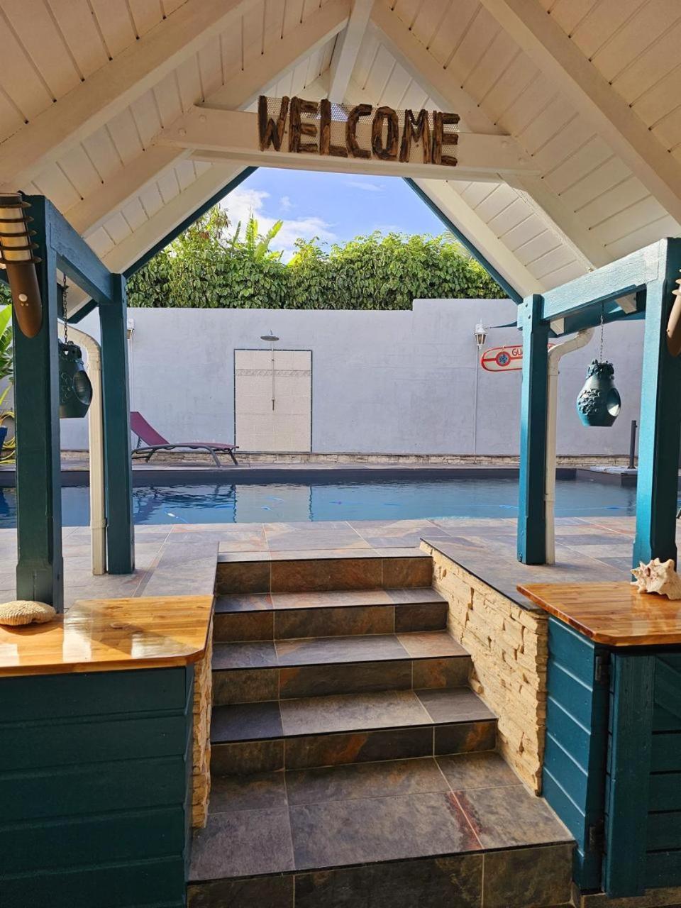 Villa 6-10 Pers, Vue Mer, Piscine Privee, Plage A Pieds Le Gosier  Eksteriør billede